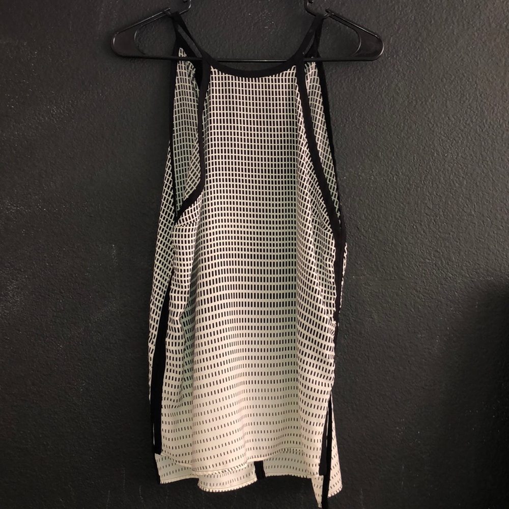 Black and white halter top